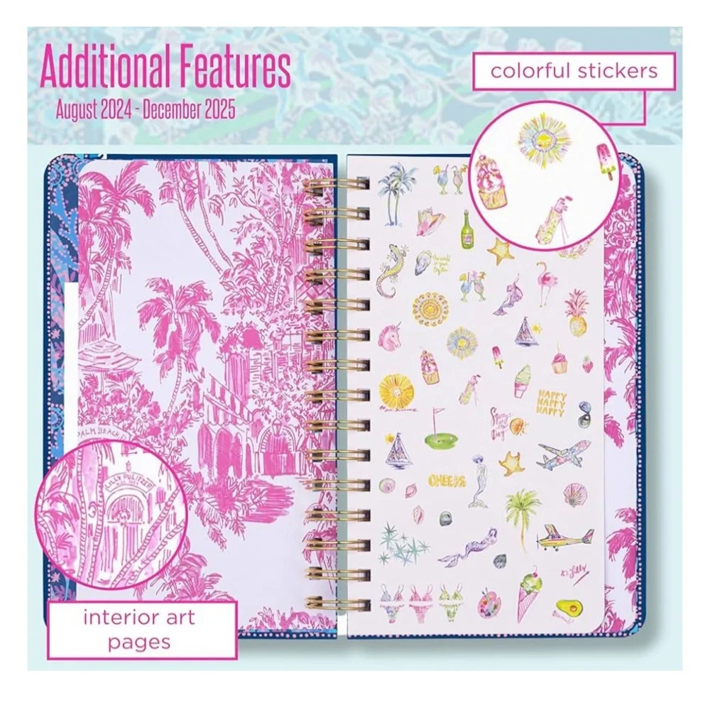Lilly Pulitzer Medium Planner August 2024-December 2025,Secret Escape Engineered